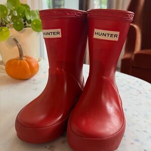 Toddler Hunter Boots Poppy Red Size 5